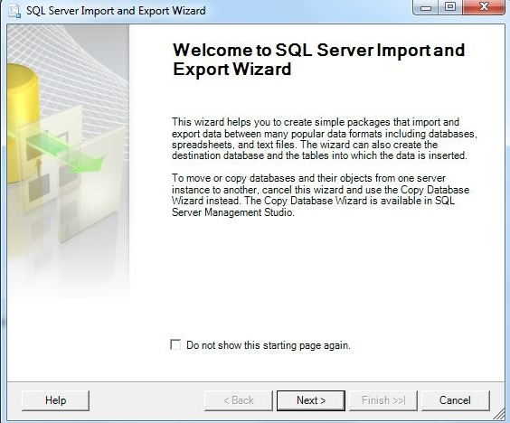 Export wizard